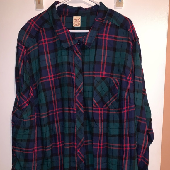 Faded Glory Tops - Faded Glory women’s plaid shirt - size 4X